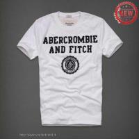 heren abercrombie fitch korte tees badge wit Outlet Online 0tg2x964